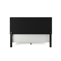 Lit plateforme rembourré Skylar avec garniture de tête de clou, par Hillsdale Living Essentials