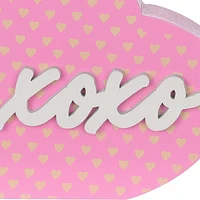 Valentine's day Pink XOXO Wood Heart Décor