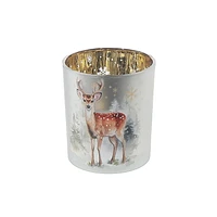 Bougeoir En Verre Cerf Large - Lot De 2