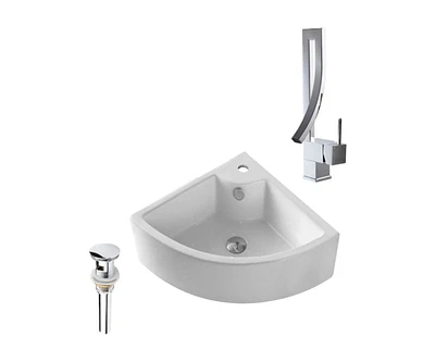 DROP Bath and Kitchen DR091281 Bathroom Vessel Sink Set