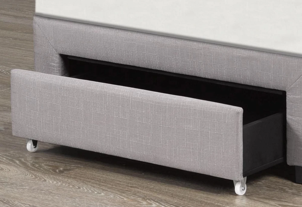 Base de lit plateforme Emil Twin, Gris