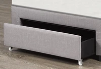 Base de lit plateforme Emil Twin, Gris