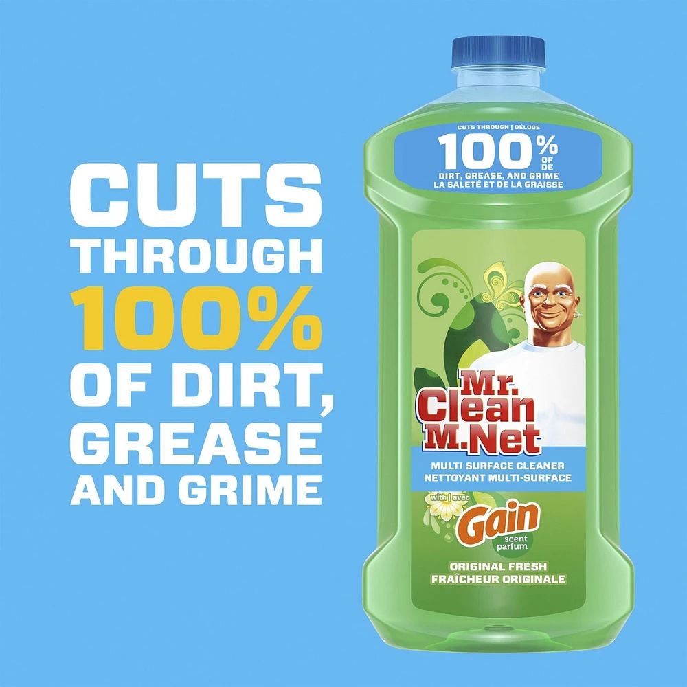 Mr. Clean Multi Surface Cleaner with Gain Original Scent, All Purpose Cleaner, 1.21L
