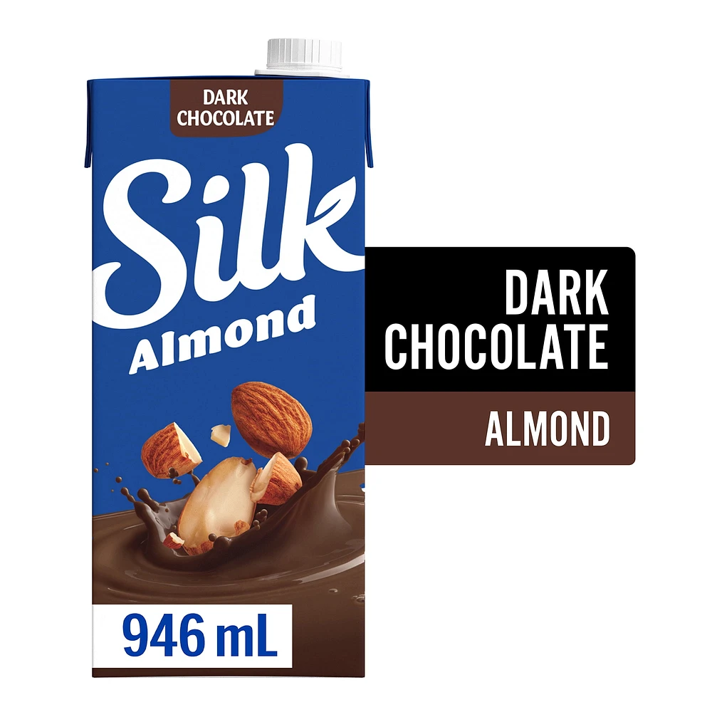 Silk Almond Milk, Dark Chocolate Flavour, Dairy-Free, Shelf Stable, 946 mL