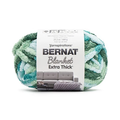 Bernat® Blanket Extra Thick™ Yarn, Polyester #7 Jumbo, 21.2oz/600g, 72 Yards, Value of 2 regular skeins!