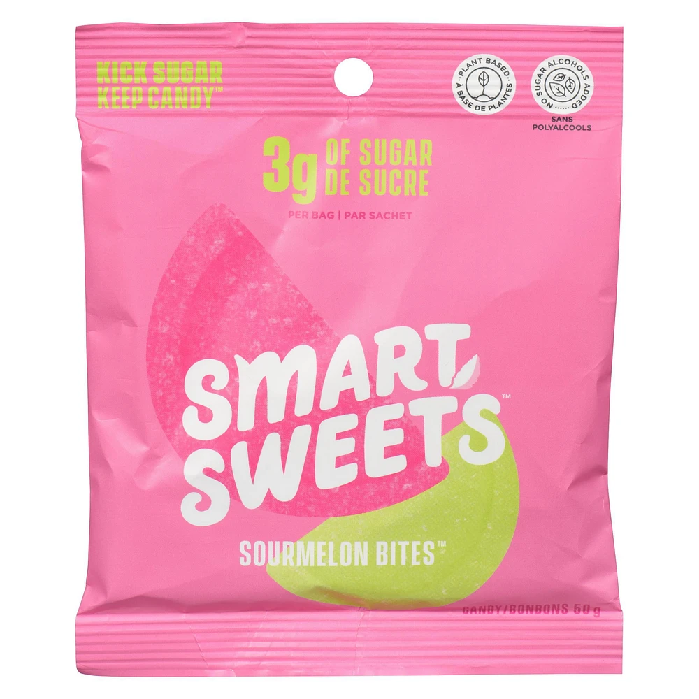 SmartSweets, Sourmelon Bites, 50g Pouch, No artificial sweeteners or added sugar.