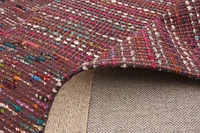 ECARPETGALLERY 5'2" x 7'2" Contemporary Collage Handmade Area Rug for Living Room, Dining Room and Bedroom in Red