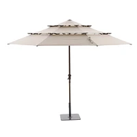 Parasol de marché rond à 3 volants de 3 m hometrends