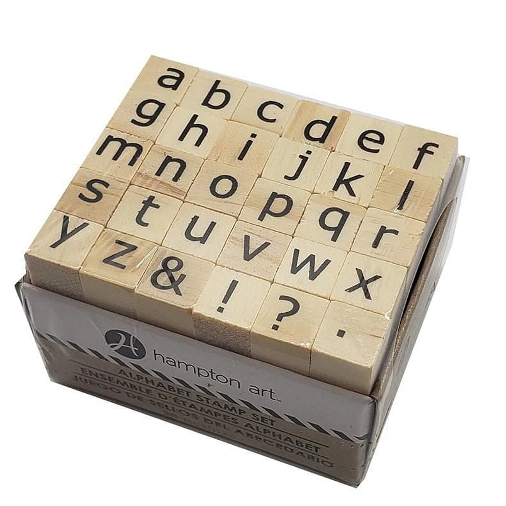 Hampton Art Miniature Alphabet Wood Stamp Set
