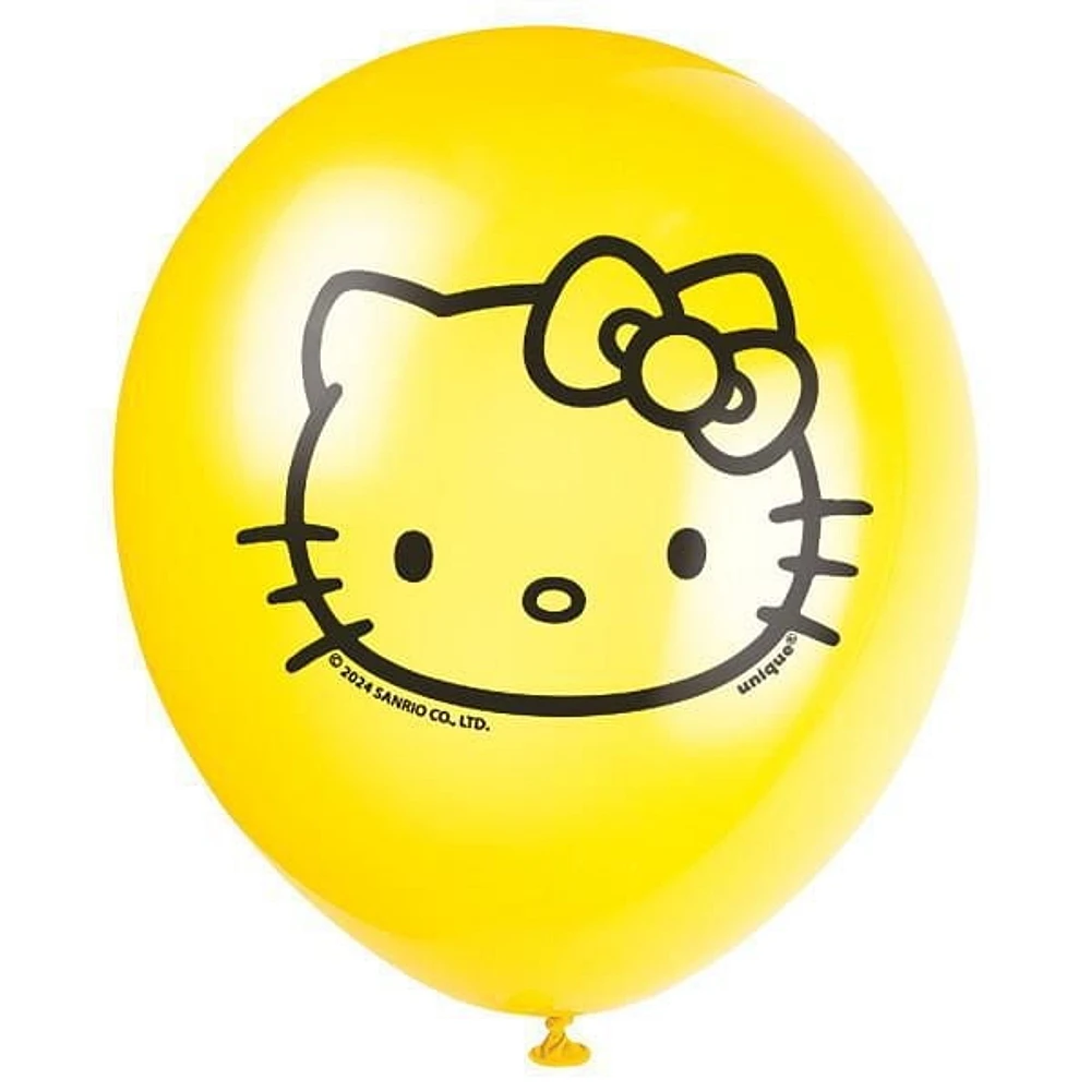 Ballons en latex assortis Hello Kitty de 12 po, 8 ct 4 couleurs, qualité hélium