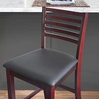 Tabouret de bar à dossier style échelle Moore