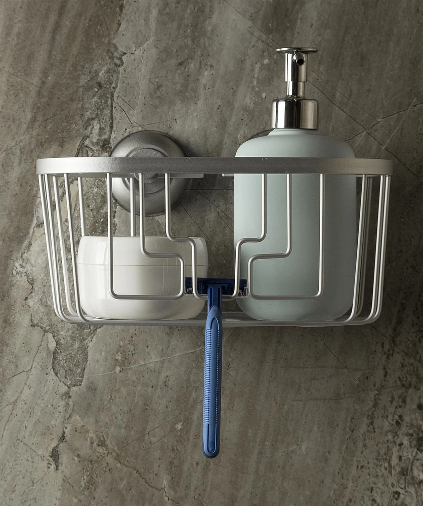 Porte-shampooing Catamarca d'era en aluminium argent chaud 9,13 x 5 po