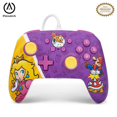 PowerA Enhanced Wired Controller for Nintendo Switch, Princess Peach Battle