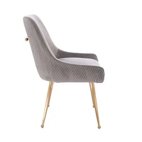 Henry III Dining Chair Set of 2 – Elegant Velvet Dining Accent Chairs with Comfortable Upholstery, Gold Legs, and Stylish Handle Detail on the Back, Perfect for Modern Dining Spaces