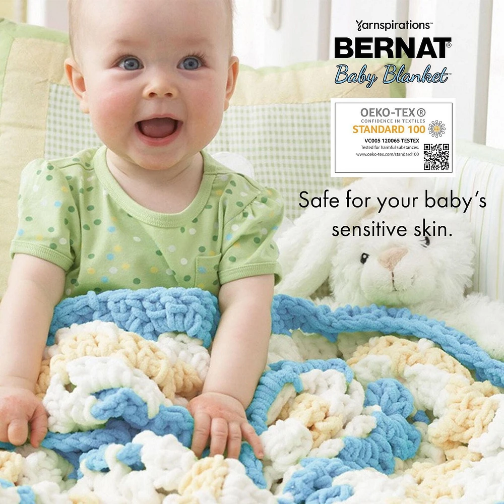 Bernat® Baby Blanket™ Yarn, Polyester #6 Super Bulky, 10.5oz/300g, 220 Yards, Soft