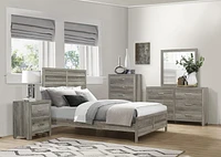 Topline Home Furnishings Weathered Grey Queen Bed