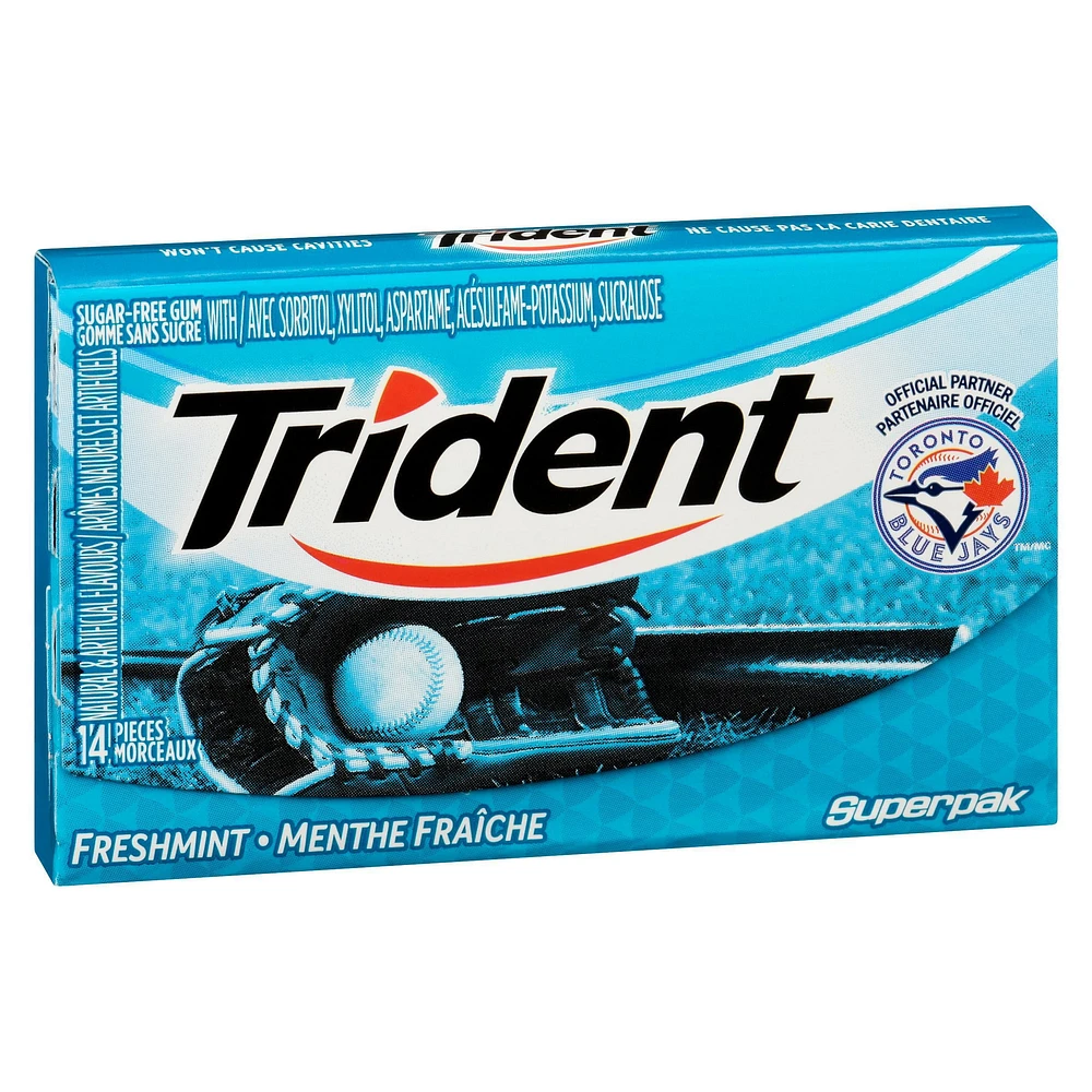 Trident Freshmint Sugar Free Gum, 14 Pieces