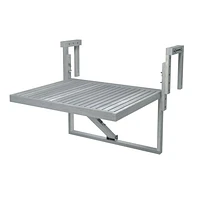 Interbuild 28 inch x 24 inch Toronto Acacia Balcony Table, Dusk Grey Finish