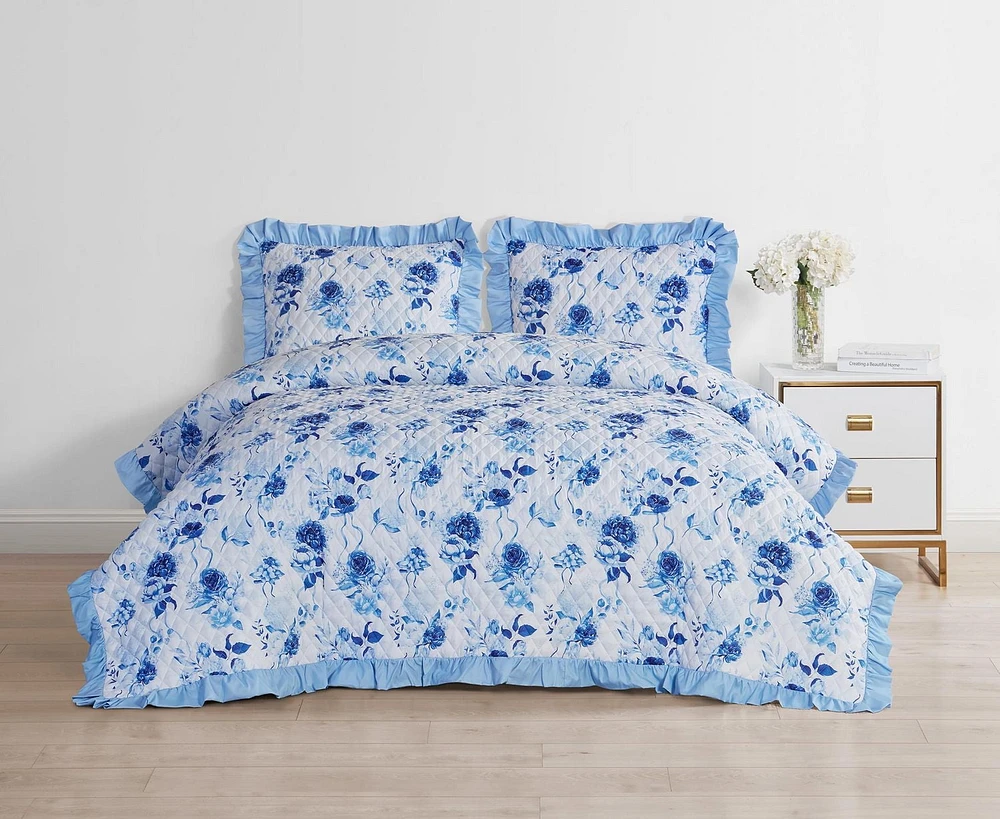 Elisa 3 Piece Reversible Quilt Set