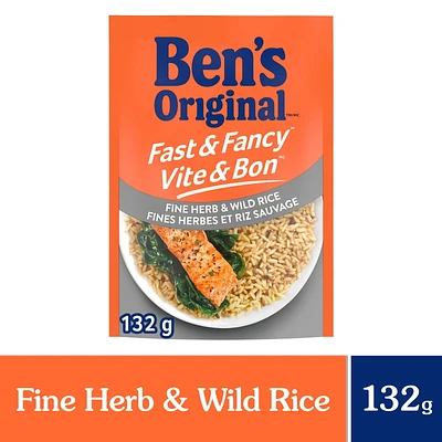 BEN'S ORIGINAL FAST & FANCY Fine Herb & Wild Rice, 132g pouch, Perfect Every Time™