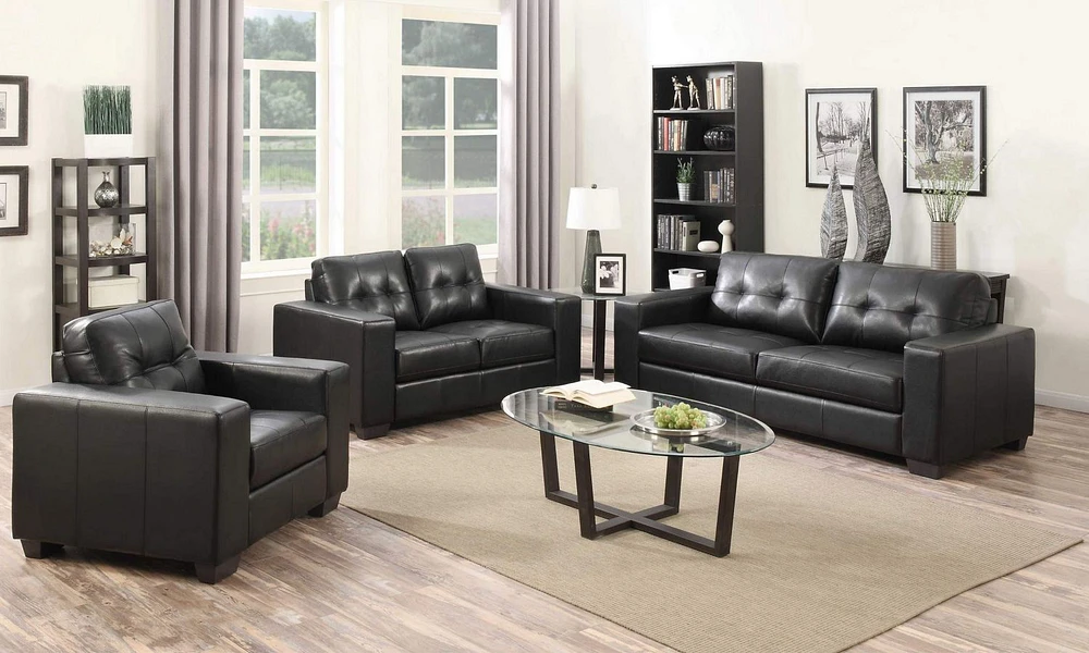 Aerys Metro Armchair , Top Grade Leather ,Black