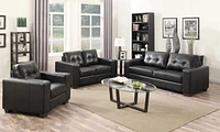 Aerys Metro Armchair , Top Grade Leather ,Black
