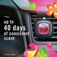 Assainisseur d’air sous forme de pince pour bouche d’air Febreze AUTO, parfum Fraîcheur des îles Gain, pince pour bouche d’air de voiture de 2mL3