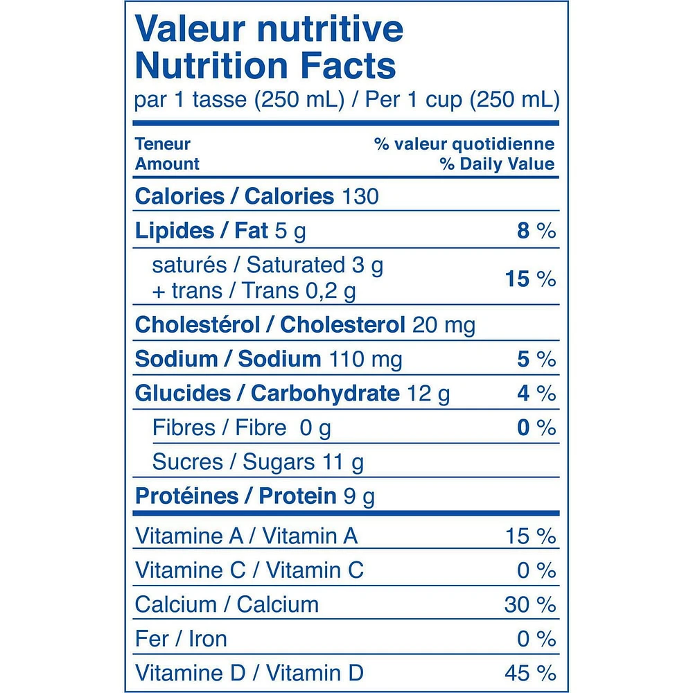 Québon Partly Skimmed 2% Milk, 4 L