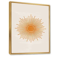 Designart Imprimé soleil orange II ART MURAL À CADRE FLOTTÉ