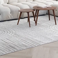 Rug Branch Astra Tapis d'intérieur moderne, gris, géométrique - Salon, Chambre