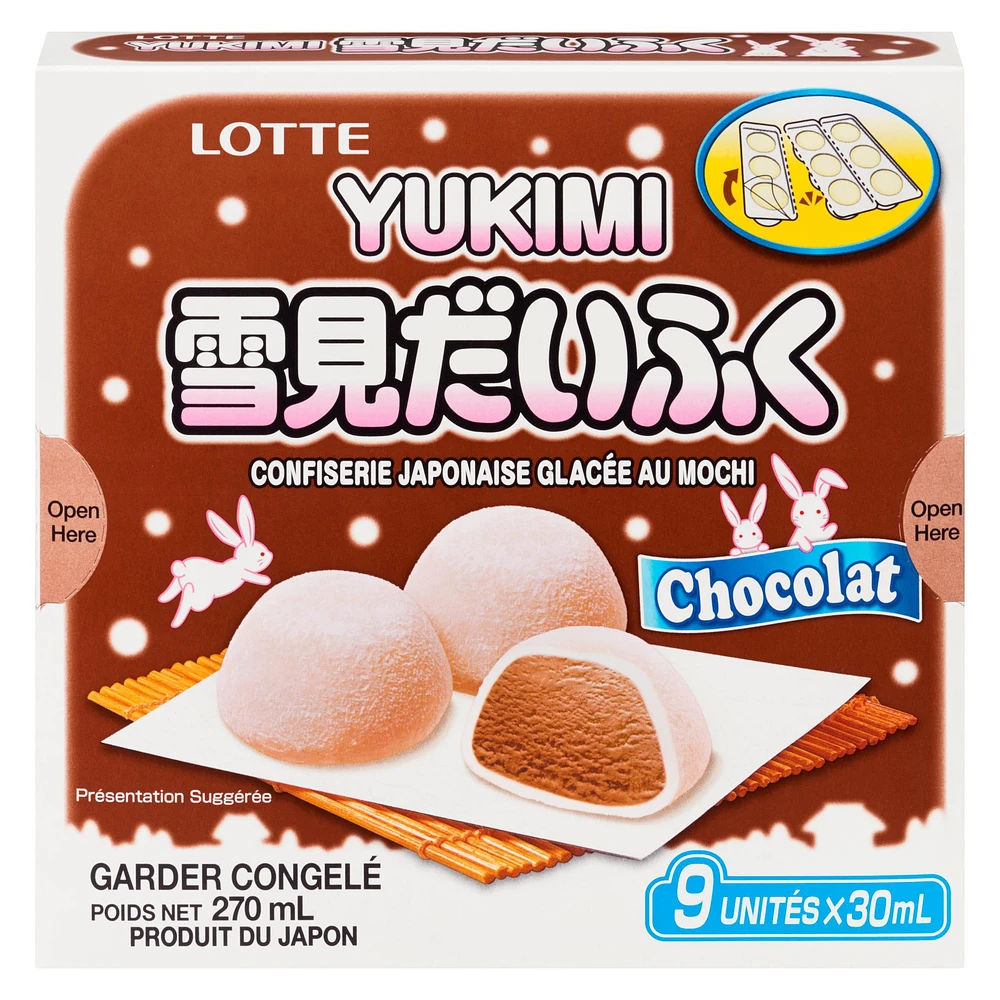 Lotte Mochi Chocolate, Mochi (rice cake) filled with chocolate ice-cream