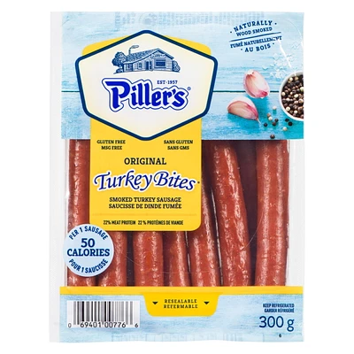 Piller's Turkey Bites® Gluten Free Original Smoked Turkey Sausage, 300 g