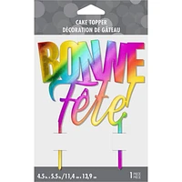 Cake Top Bonne Fete Rainbow Acr, Rainbow Bonne Fete Topper