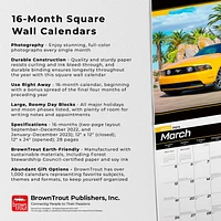 Mustang OFFICIAL | 2023 12x24 Inch Square Wall Calendar