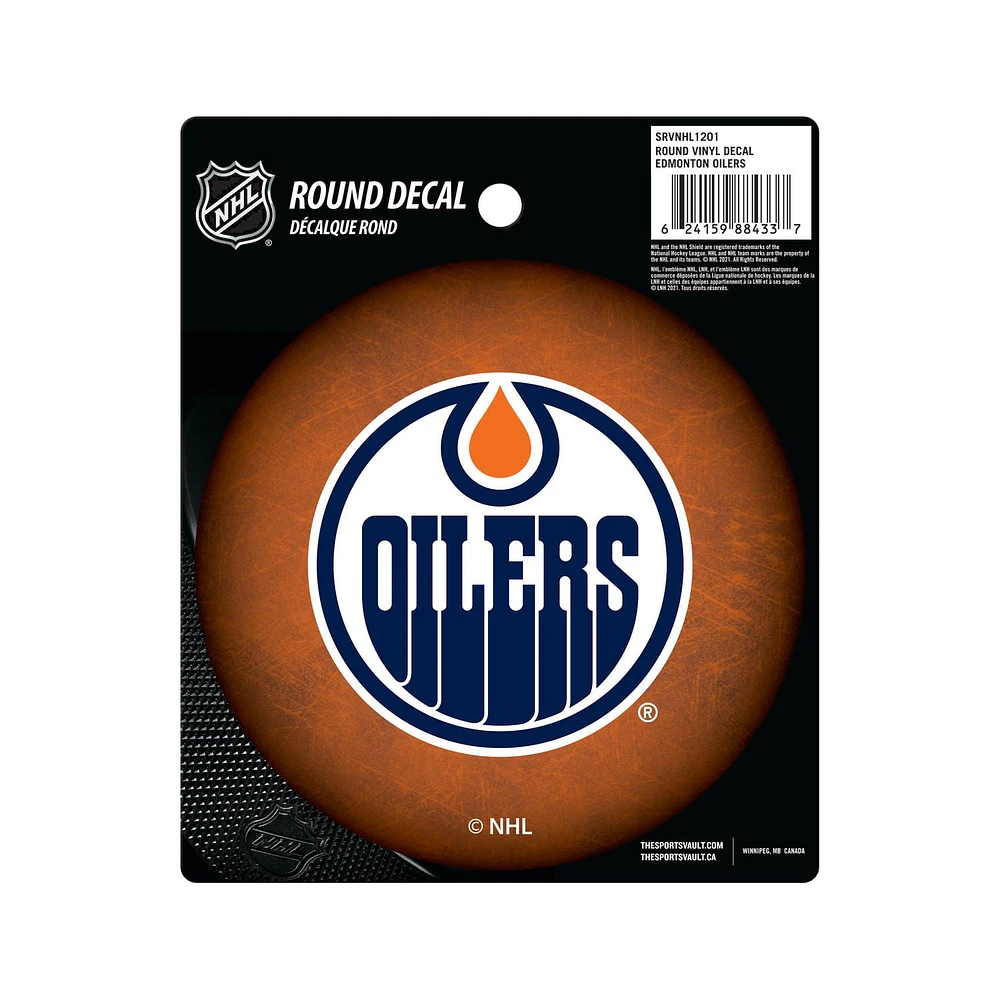 The Sports Vault Edmonton Oilers Collant Rond
