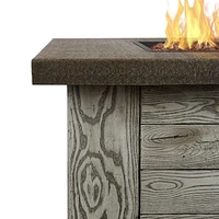 Forest Ridge Propane Fire Table in Weathered Gray with Natural Gas Conversion kit