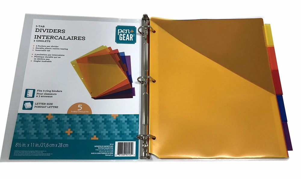 PEN+GEAR DOUBLE POCKET TAB DIVIDER
