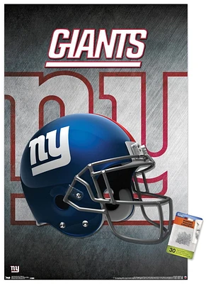 NFL New York Giants - Helmet 16 Wall Poster, 14.725" x 22.375" Framed