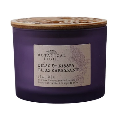 Botanical Light 340g Lilas et kisses Cire de soja Bougie parfumée mélangée