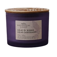 Botanical Light 340g Lilas et kisses Cire de soja Bougie parfumée mélangée