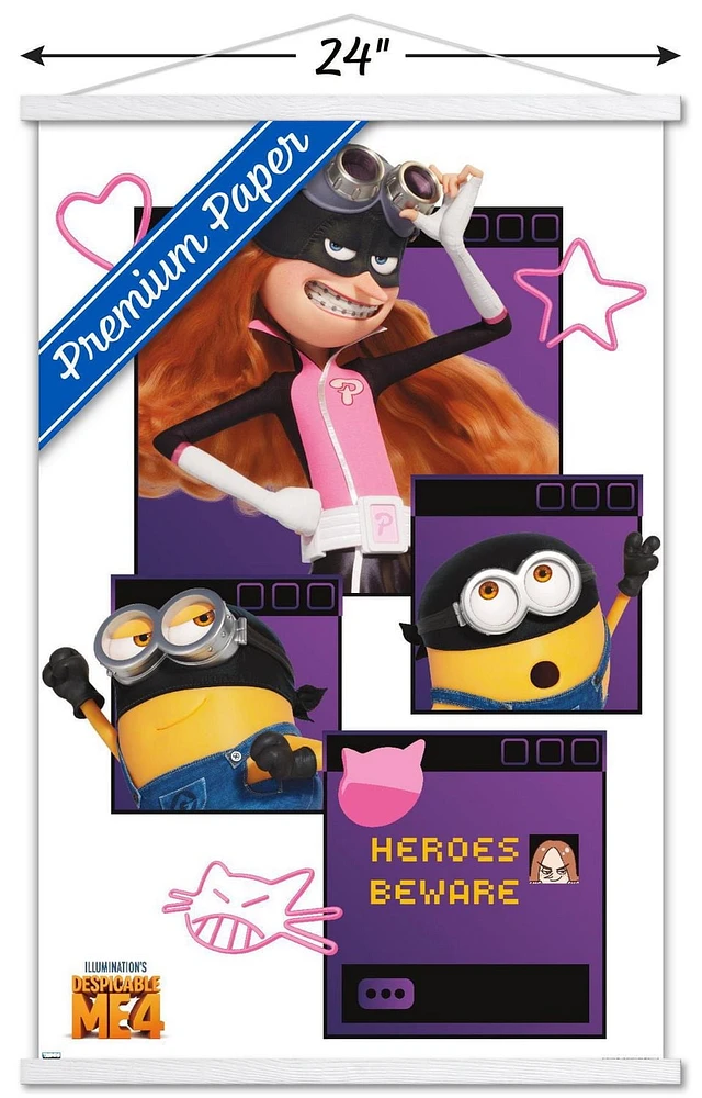 Illumination Despicable Me 4 - Heroes Beware Wall Poster, 22.375" x 34"