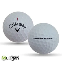 Mulligan - 48 balles de golf récupérées Callaway Chrome Soft x 4A, Blanc