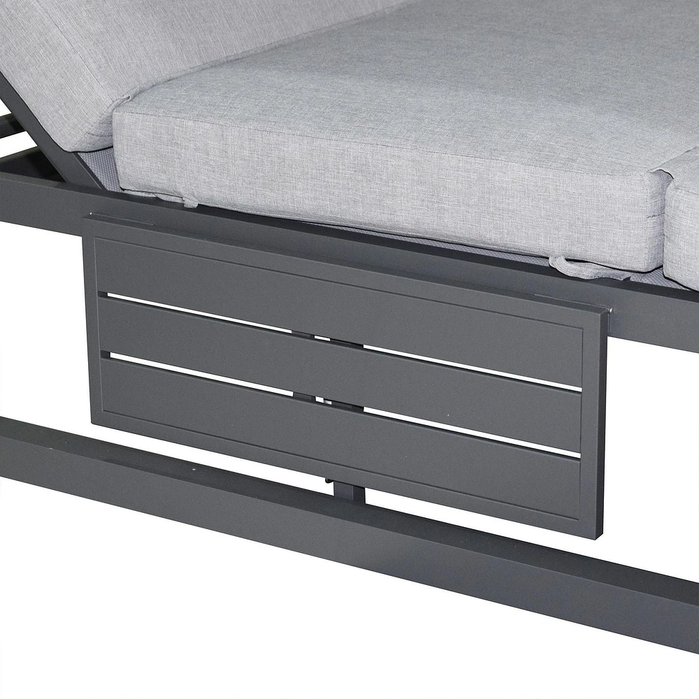 Deko Living Outdoor Gray Rectangular Patio Daybed 
