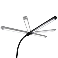 OttLite Swivel LED Desk Lamp with USB Charging and Stand, Black, LED Desk Lamp