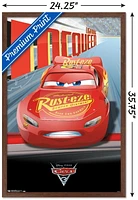 Disney Pixar Cars 3 - Lightning Wall Poster, 22.375" x 34" Framed
