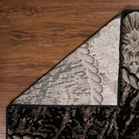 Tapis Bijou Ybor marron et noir de 5 pi x 7 pi 6 po