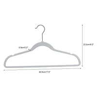 Lot de 10 cintres Slimeline, cintres en plastique non velours pour vêtements, couleur blanche Cintre en plastique sans velours