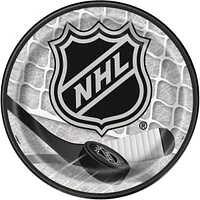 NHL Round 7" Dessert Plates, 8ct, Disposable plates measure 17.1cm