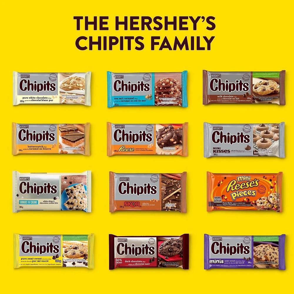 HERSHEY'S CHIPITS Chocolate Chips, Pure White Chocolate