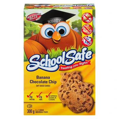 School Safe Banana Chocolate Chip Soft Baked Cookies